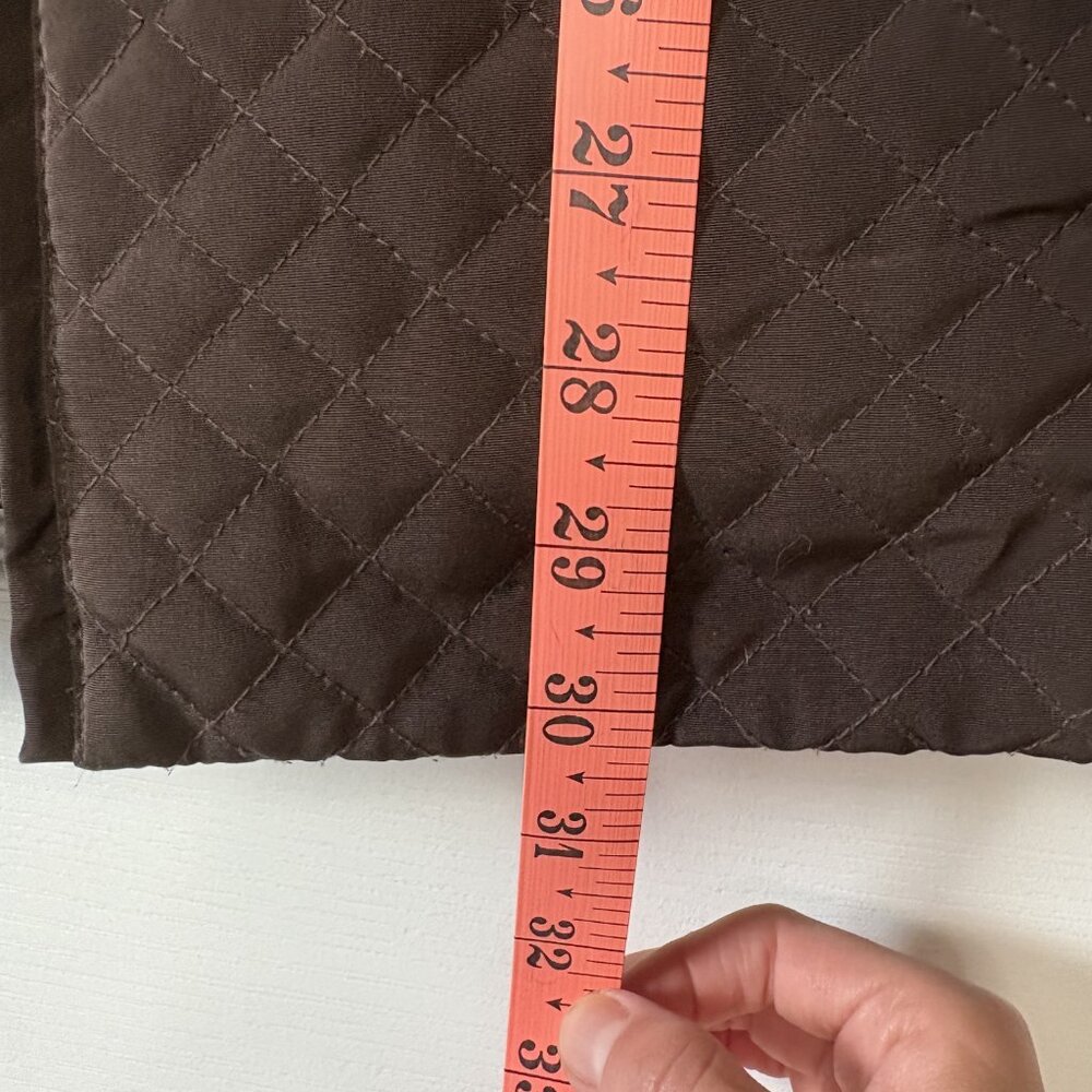 Calvin Klein Quilted Zip-Up Jacket, Dark Brown, Faux Fur Lined, Size M - Picture 6 of 8